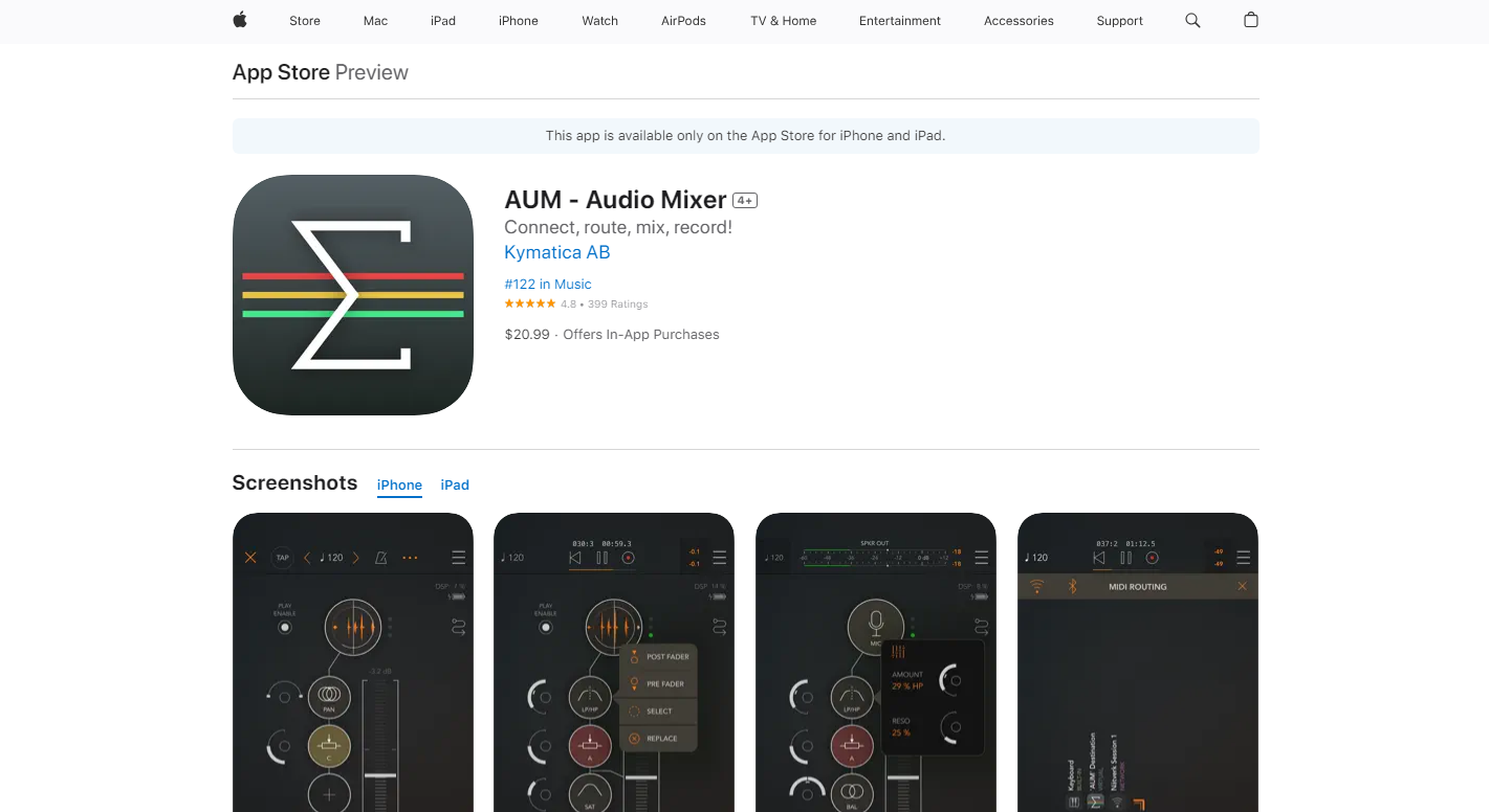 AUM - Audio Mixer