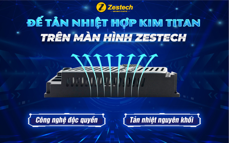 Đế tản nhiệt hợp kim Titan trên Màn hình Android ZX10