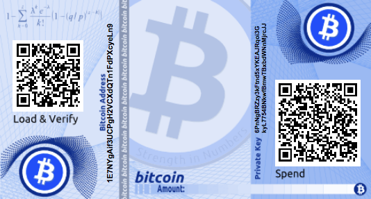 Imagen de una Paper Wallet