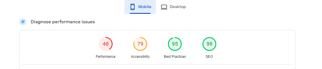 Bluehost mobile speed