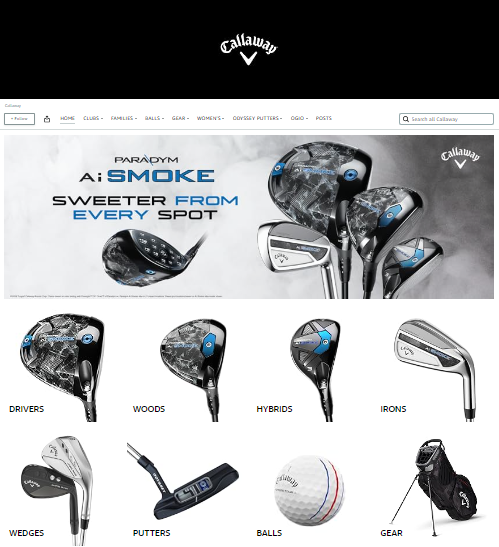 Callaway Amazon Storefront