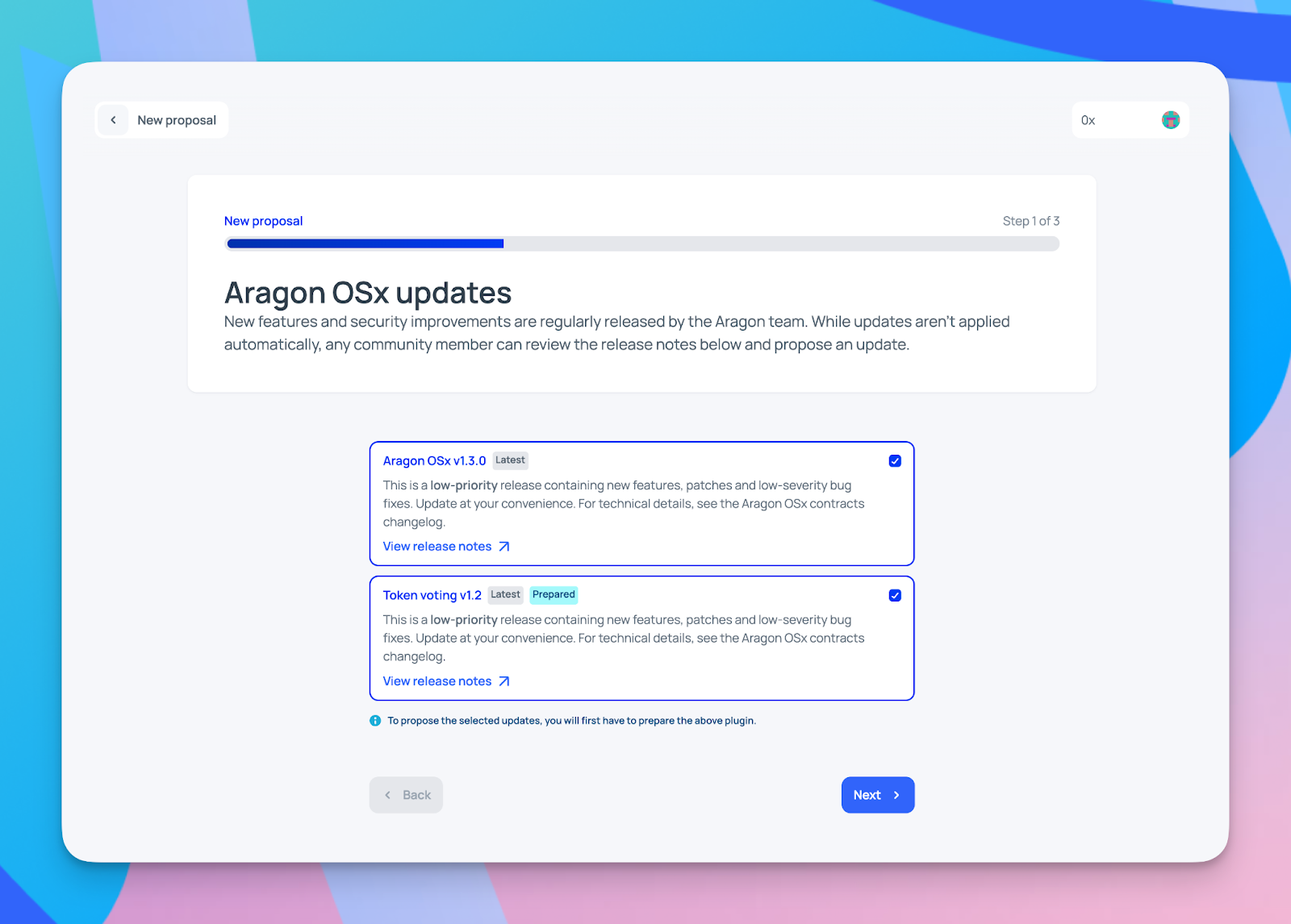 Aragon OSx Updates: seamless and optional updates for your DAO
