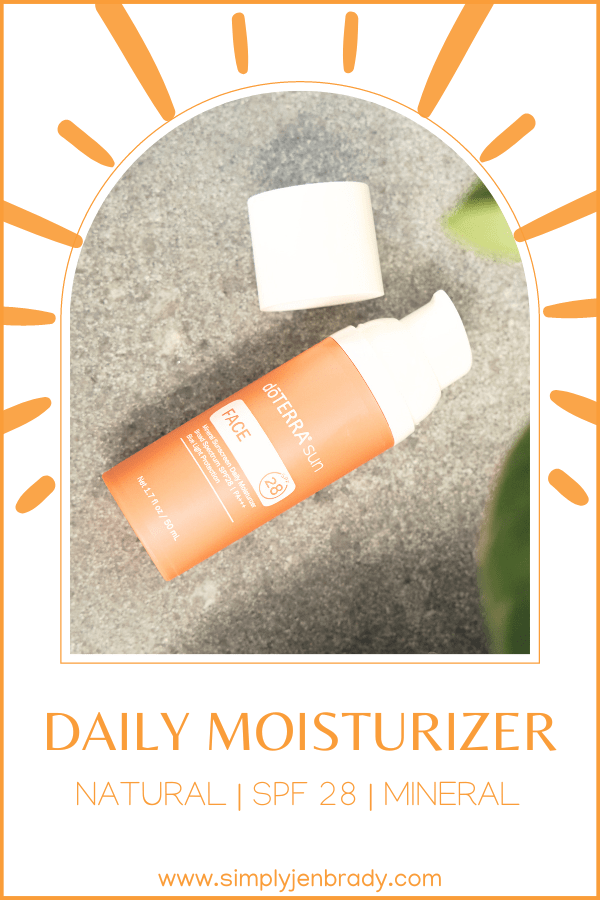 A daily face moisturizer with SPF. And it's natural and safe.