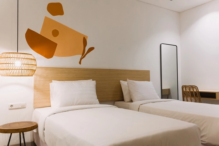 Staycation di Jakarta Barat Sanctuary Spaces Twin Room