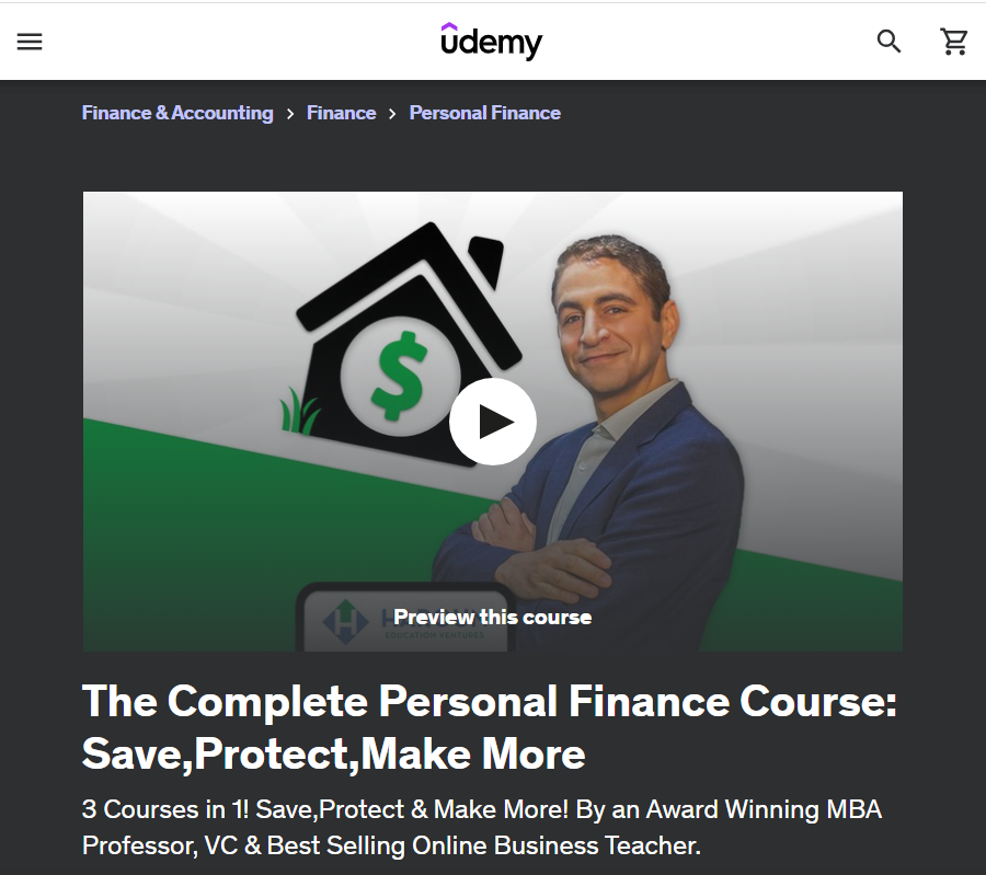 The Complete Personal Finance course by Udemy