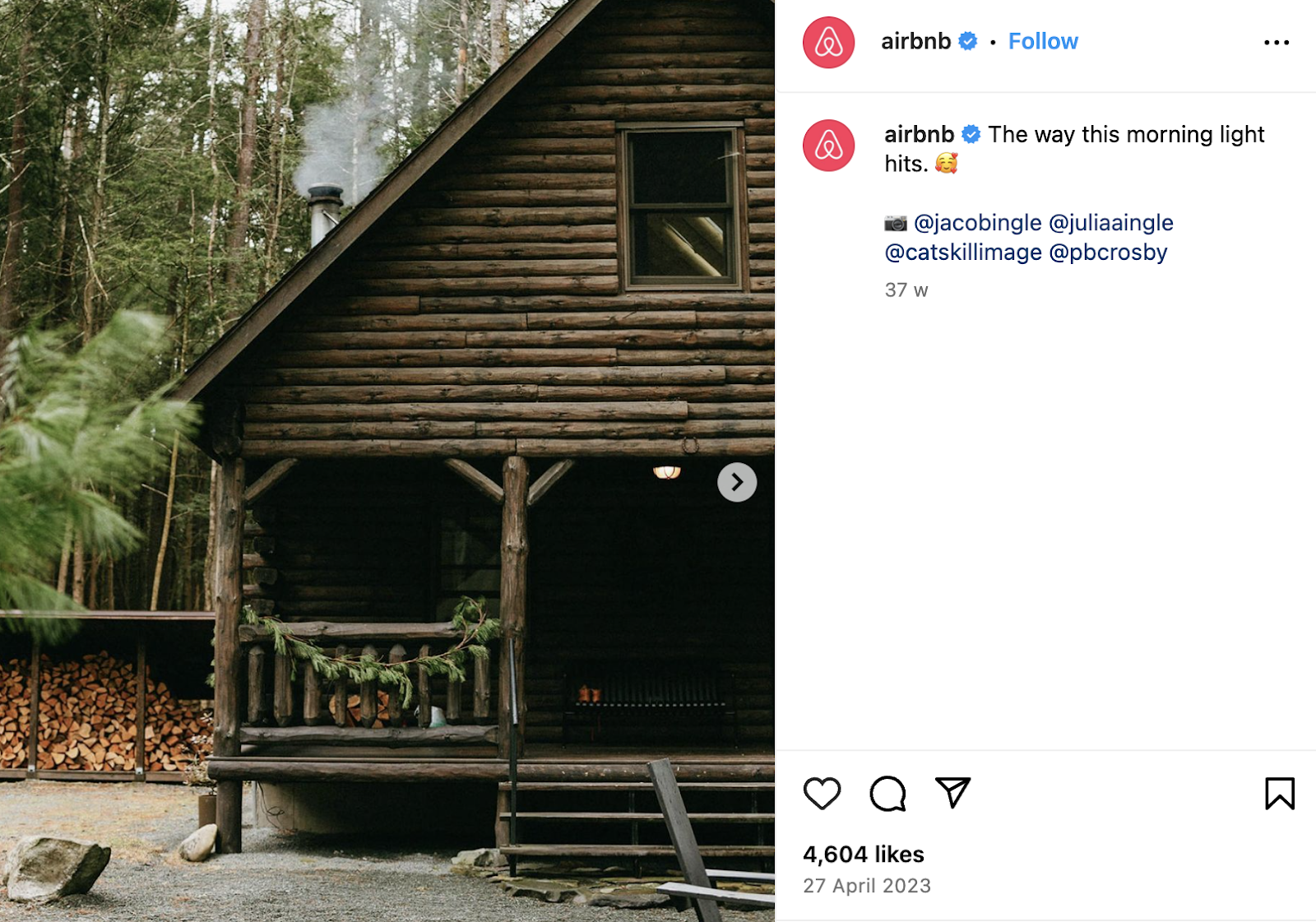 espacios instagram airbnb