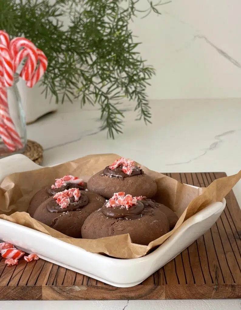 nutella candy cane cookies 
