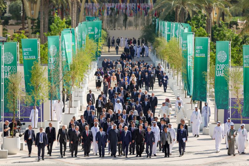 World Leaders walking in Dubai for COP28