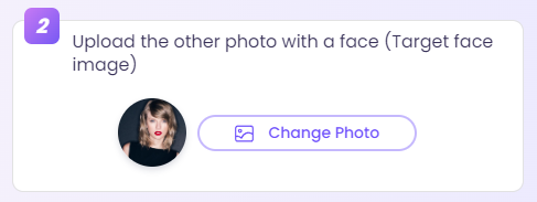 Upload a Taylor Swift Photo With Face as the Target Image