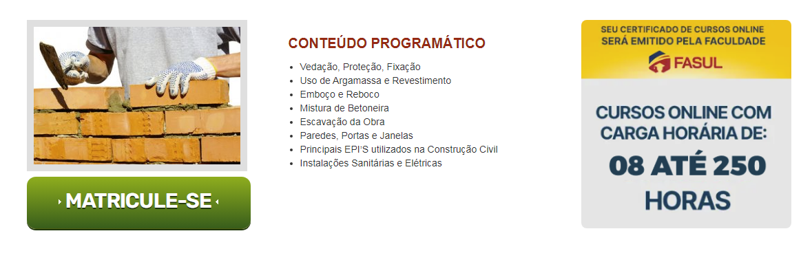 Curso de pedreiro