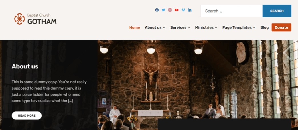 Faith WordPress church theme