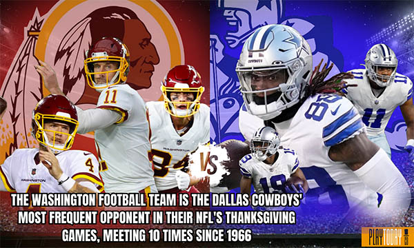 Pictograph of Dallas and Washington in Thanksgiving Game