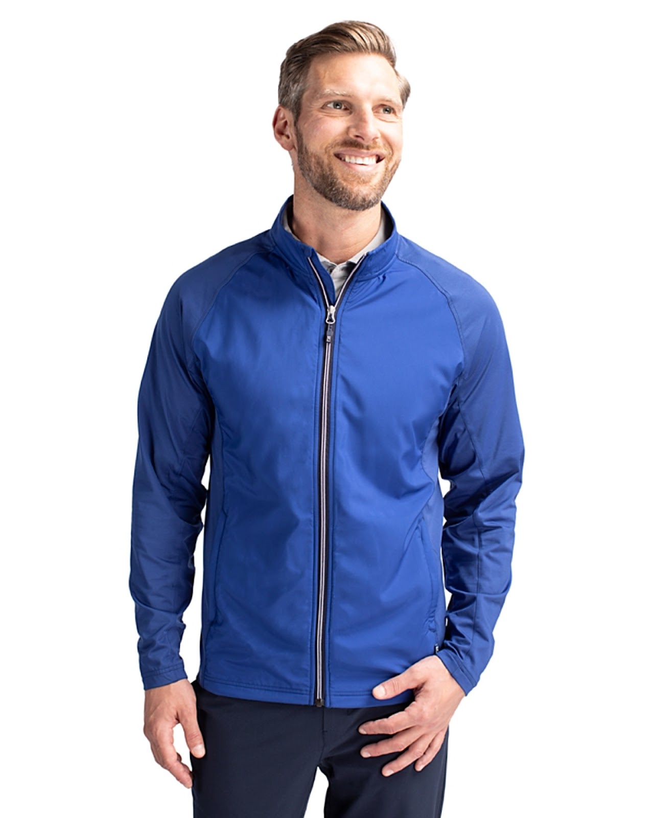 Sustainable knit men's full-zip jacket