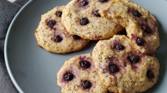 Lemon, Poppy Seed, and Blueberry Cookies