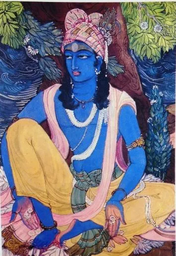 G:\ramgopal\pratiksharat krishna(geet govind se)      45#37 cm   1960.JPG