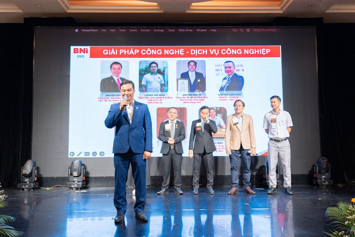 Giải pháp công nghệ - dịch vụ công nghiệp - BNI CEO Chapter Trình bày giới thiệu doanh nghiệp công ty TNHH Công Nghiệp Sài Gòn - CEO Phan Ngọc Miên tại sự kiện BNI CEO Chapter