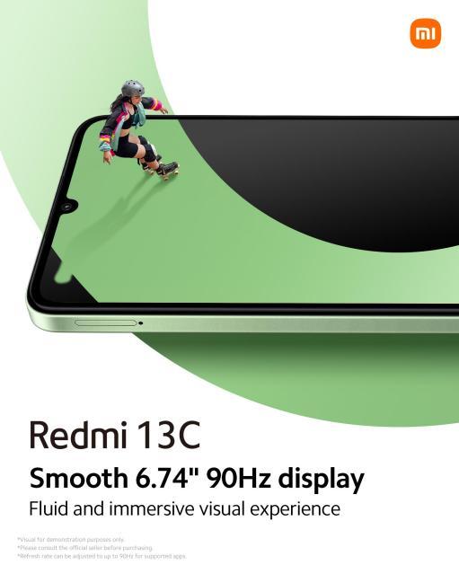 Upcoming Redmi 13C official teaser unveils 4 colours and notch display