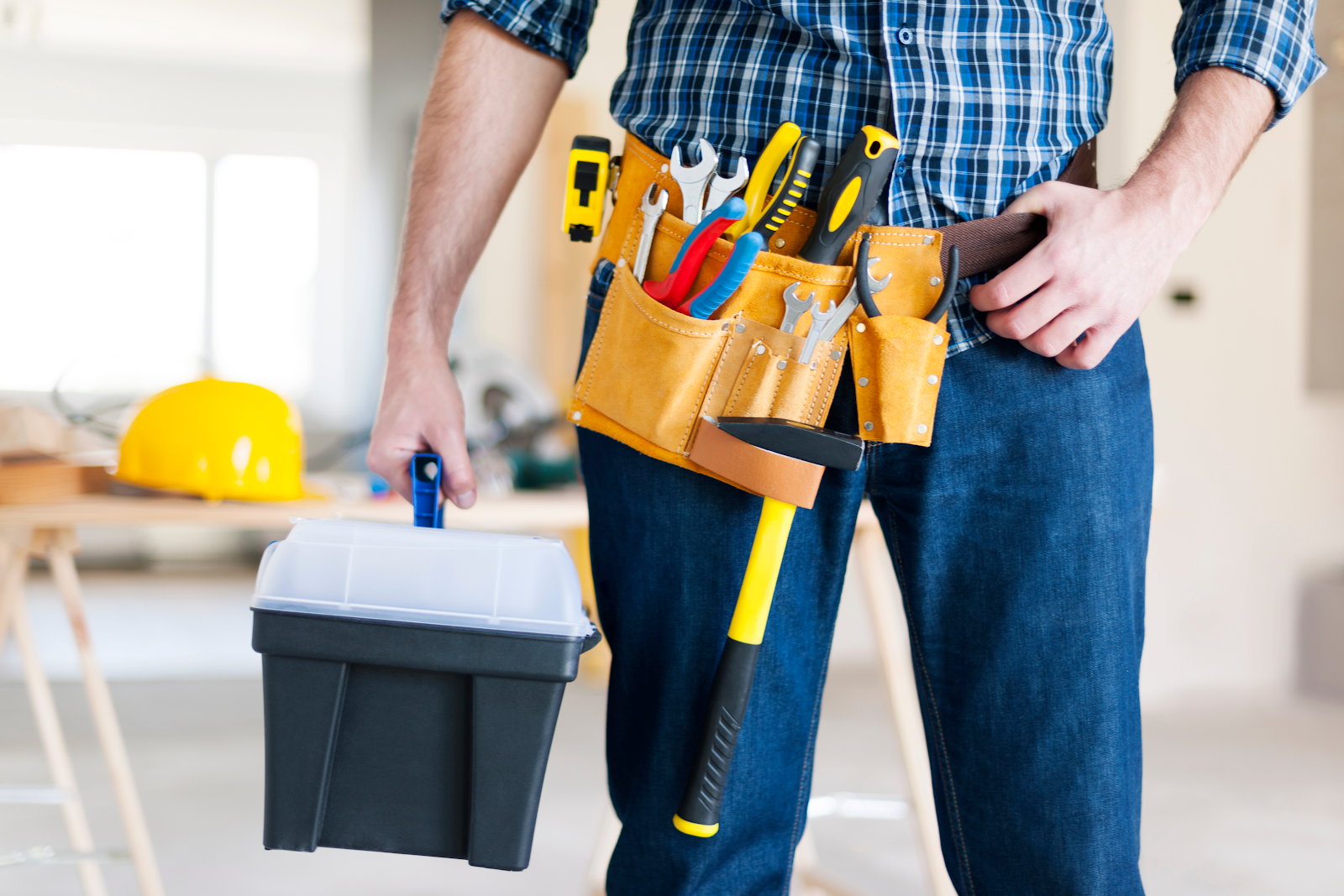 a plumber with his tools