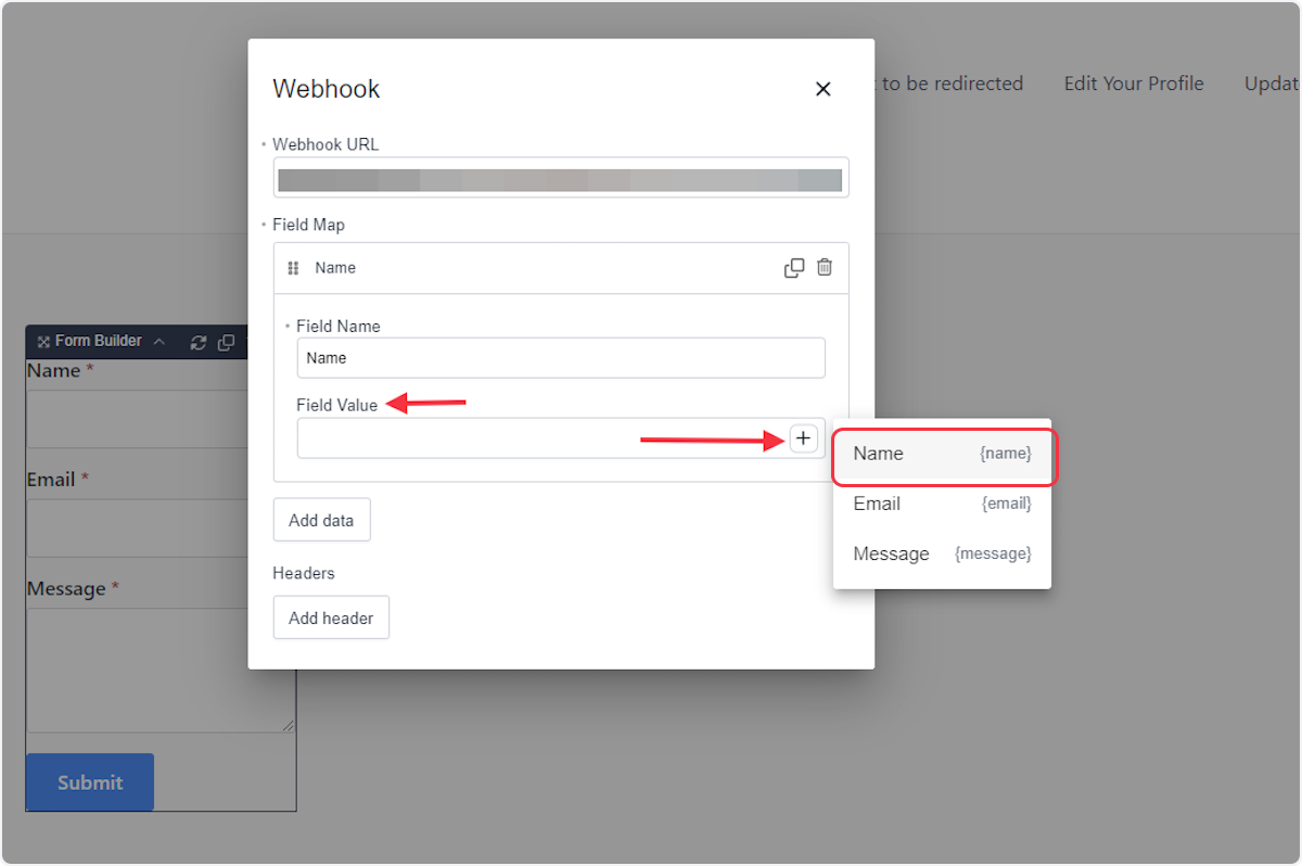 After that select the related value by clicking on the '+' symbol button in "Field Value".