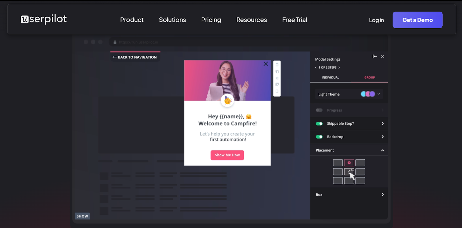 Userpilot - one of the best VWO alternatives for Shopify