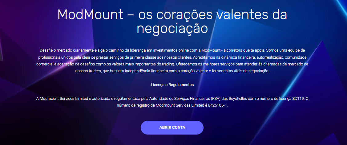  A Modmount é uma corretora de forex legítima e confiável