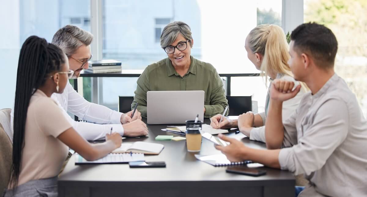 Team having a meeting