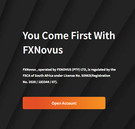 FXNovus is regulated by the FSCA of South Africa