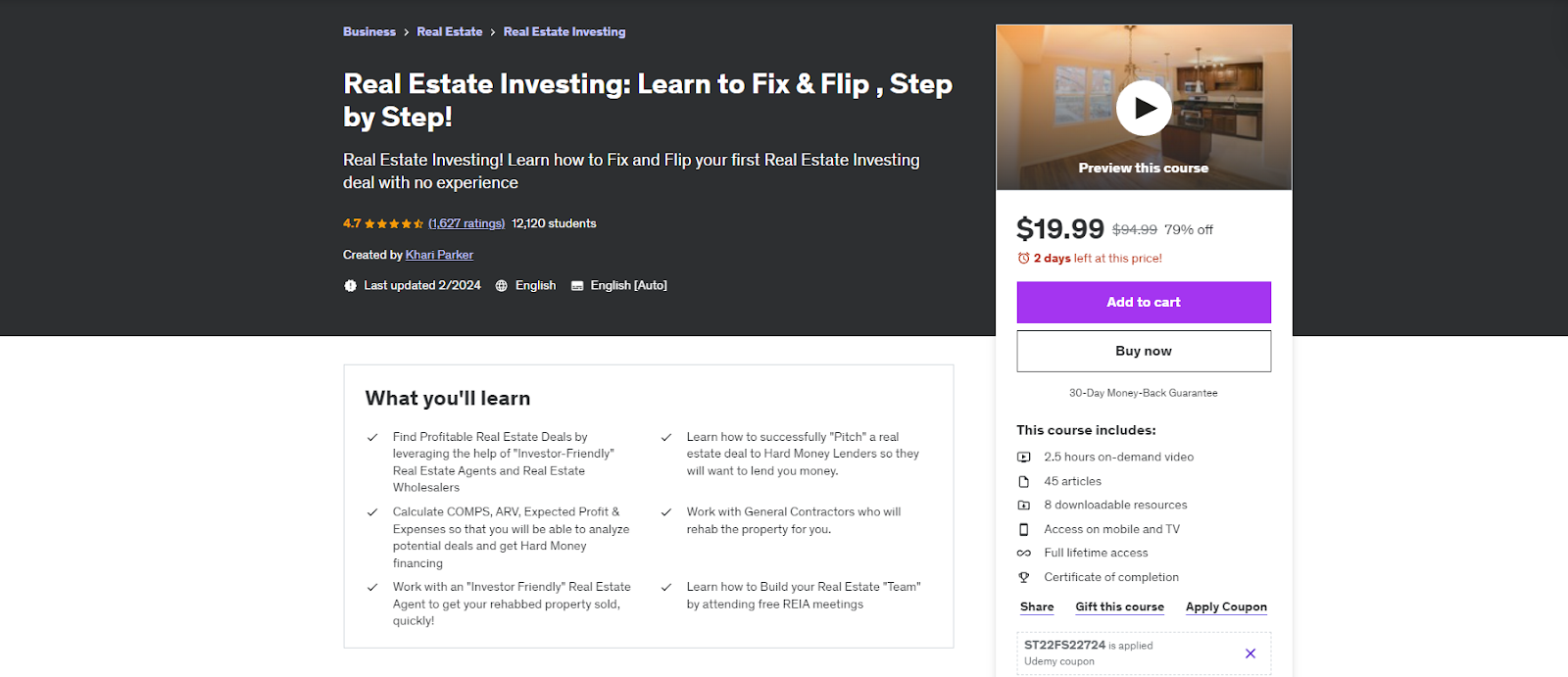 best house flipping courses in 2024 Real Estate Investing: Learn to Fix & Flip, Step by Step