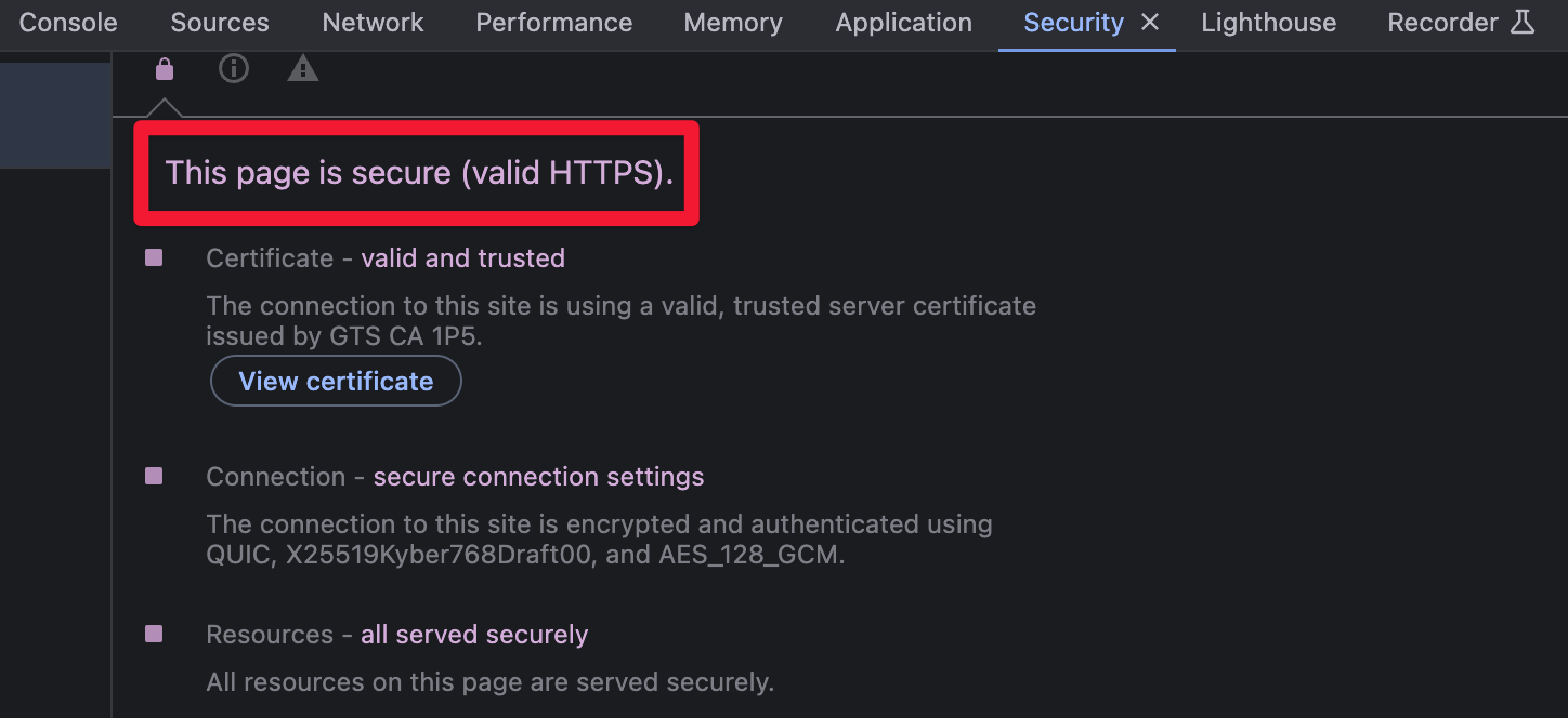 Проверка SSL-сертификата через "Инструменты разработчика" | Блог HostPro 