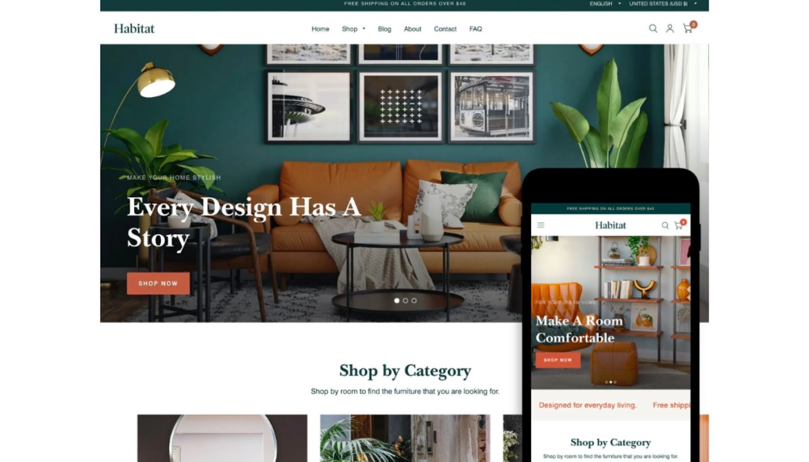 The Habitat Shopify theme is a premium choice for merchants seeking exceptional quality and functionality.