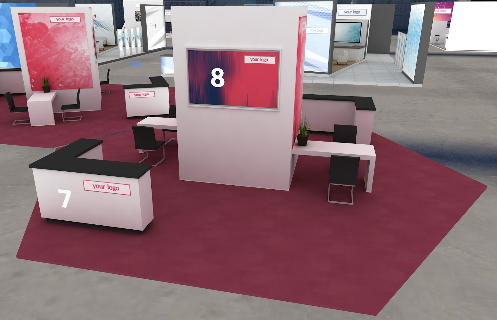 Exhibition Stands and Booth Guides, texture mapping and templates -  Metaverse Academy