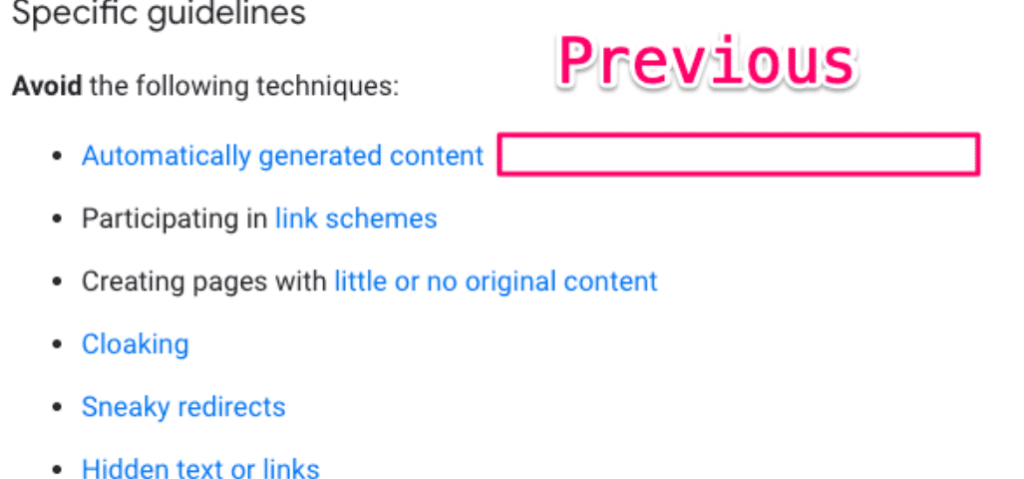 how google looks at ai-generated content - specific guidlines