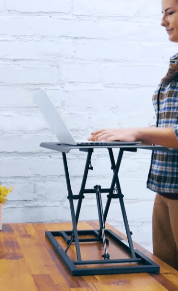 Standing desk converter from Uplift Desk