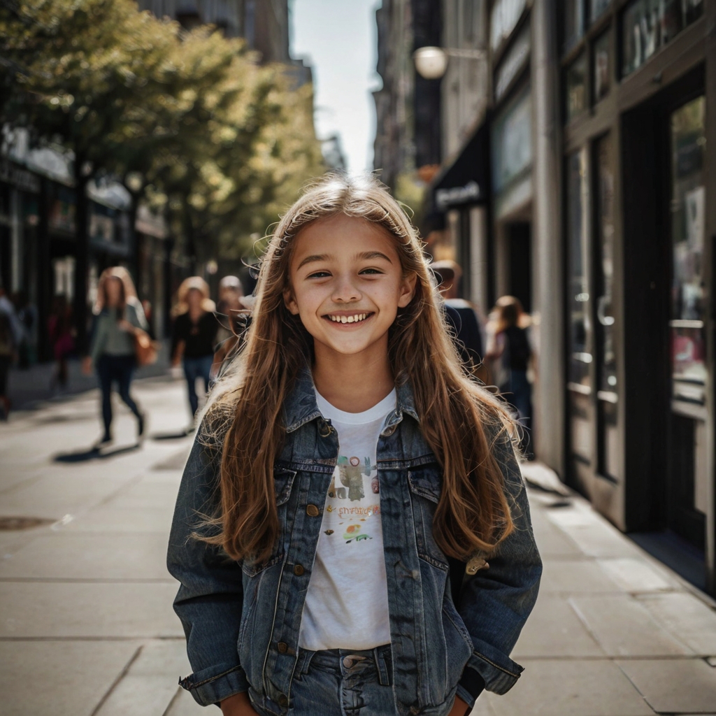 A teenager smiling at the camera while walking on the street - Sassy Girl Names - Baby Journey
