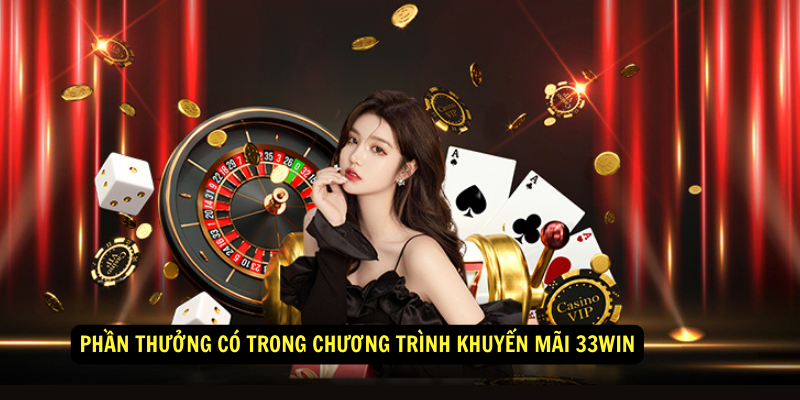 Phần thưởng có trong chương trình khuyến mãi 33Win