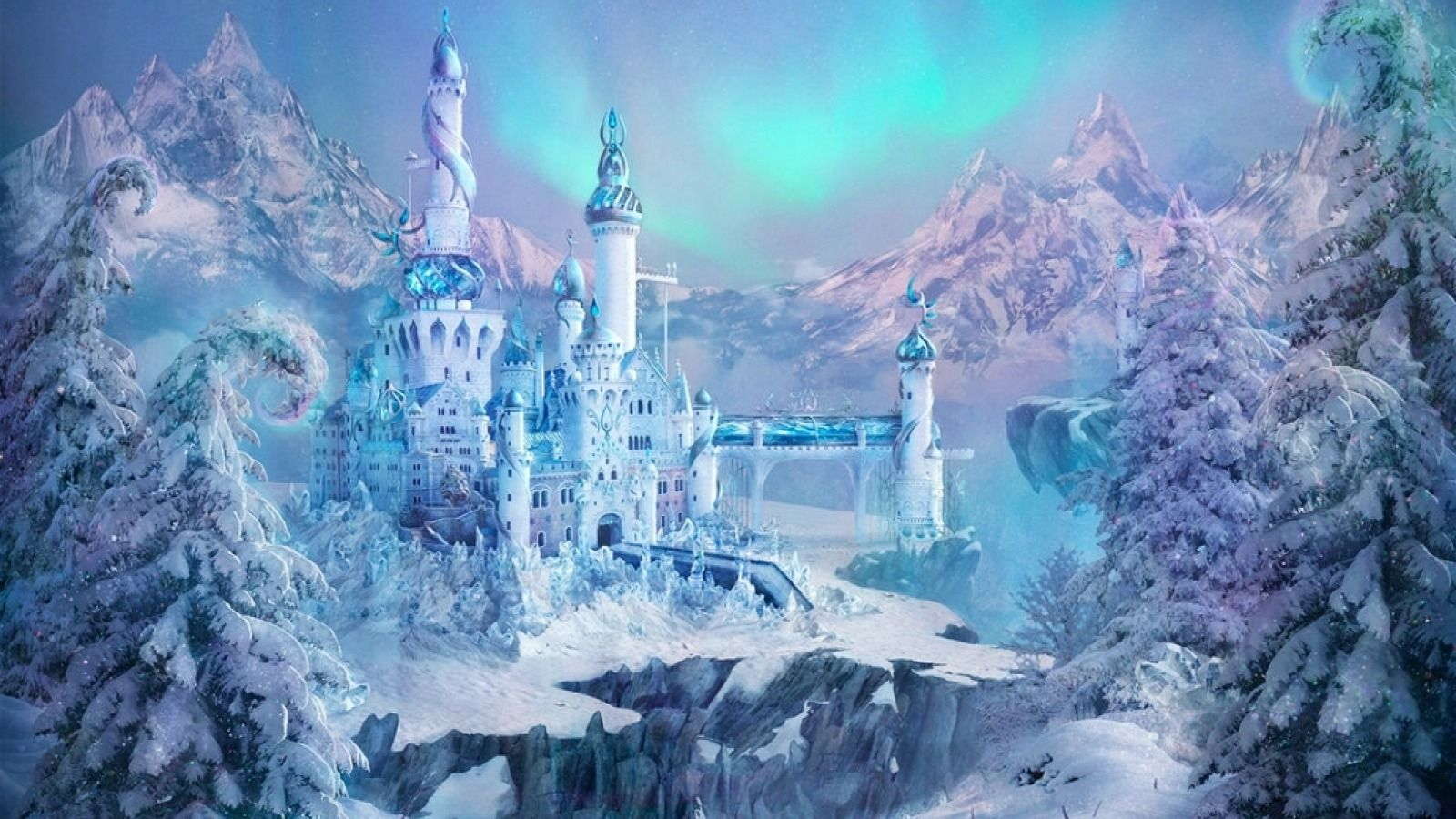 Magical Ice Castle Backdrop