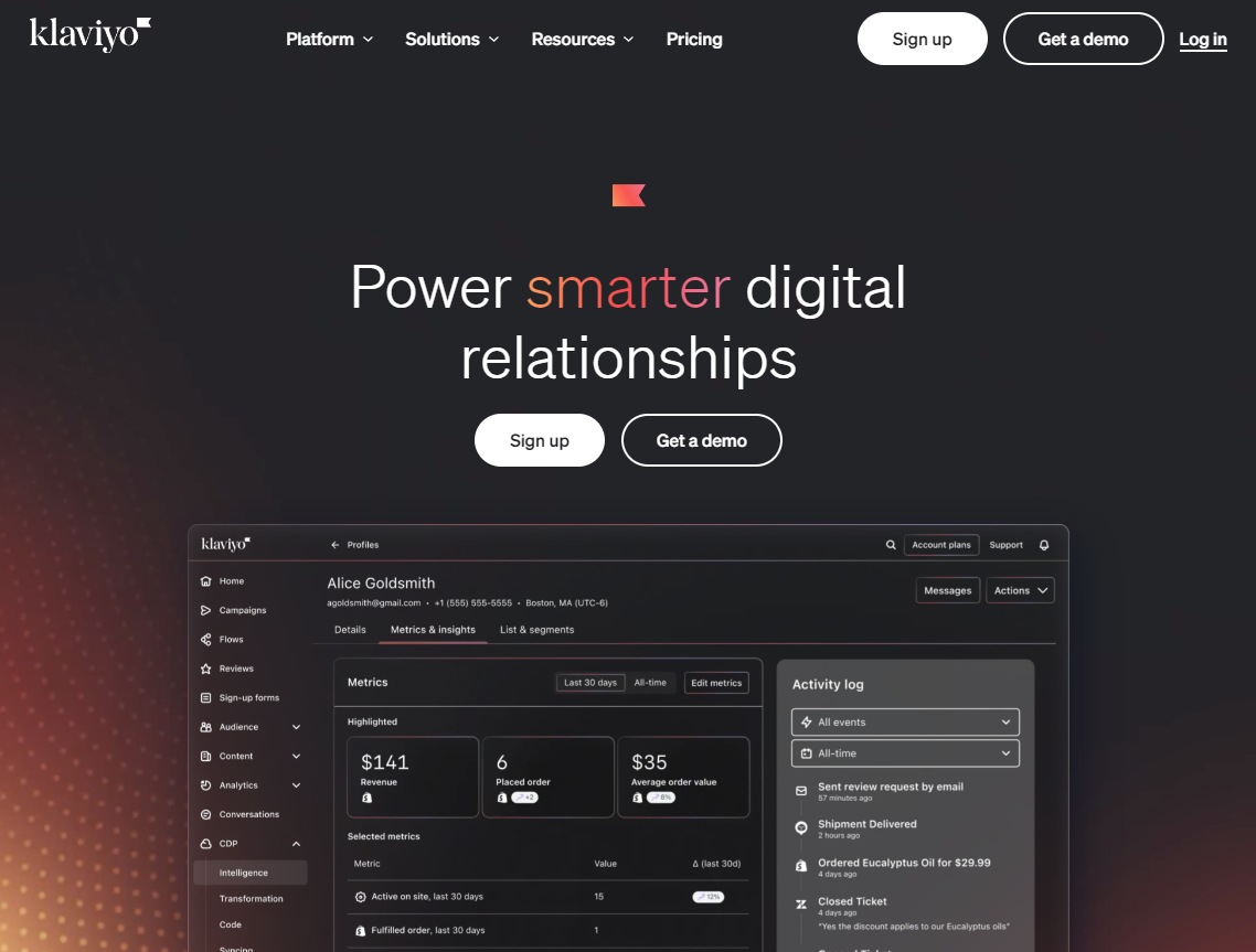 Klaviyo: Power smarter digital relationships