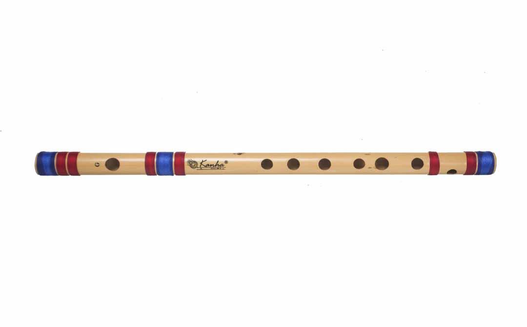 Kanha Flutes G Scale Natural Medium Assam Bamboo Flute Musical Instrument  Size 13 Inch Bansuri | Kanha Flutes