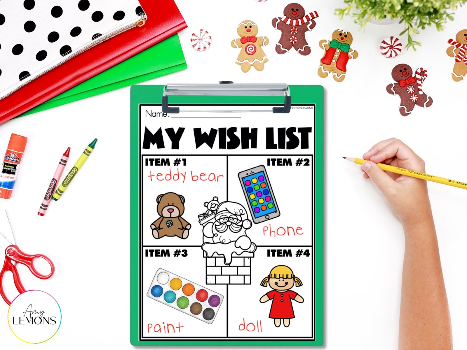 Christmas wish list template