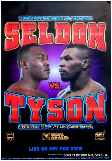 1996 Mike Tyson v Bruce Seldon on-site poster