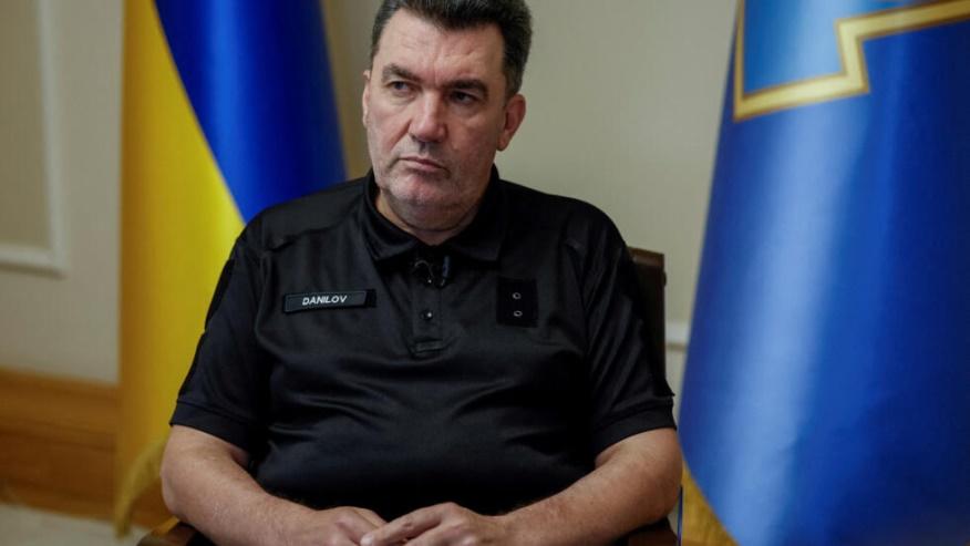 Oleksiy Danilov, who was at the time the secretary of Ukraine's National Security and Defence Council, looks on during an interview with Reuters, in Kyiv, Ukraine June 29, 2023.