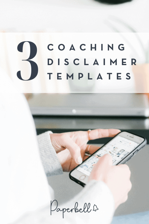 coaching disclaimer template