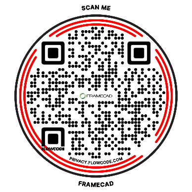A qr code on a white circle

Description automatically generated