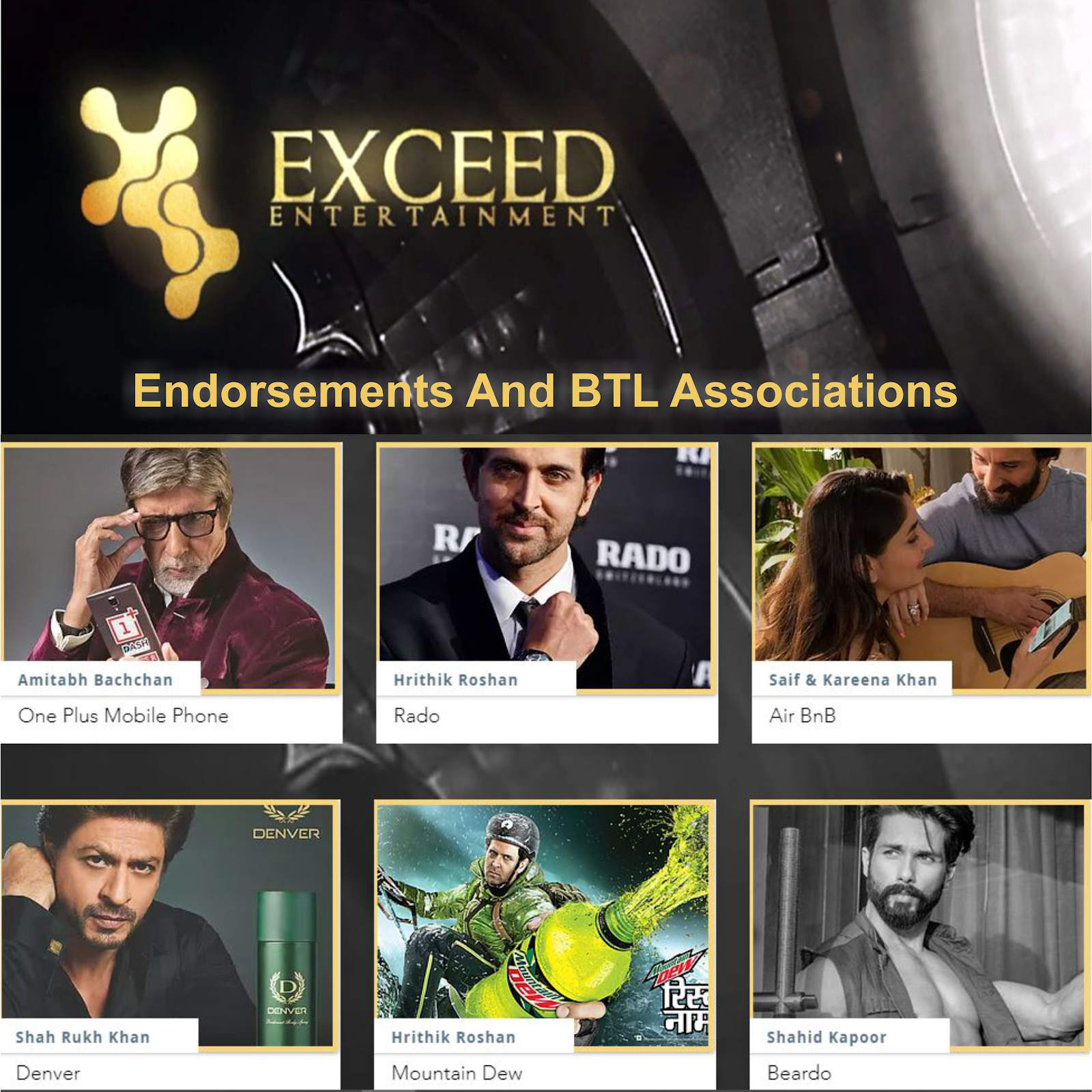 Endorsements and Btl Associations - Exceed Entertainment - Final