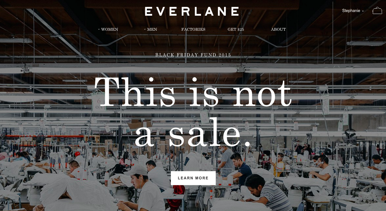 Everlane's Black Friday Charity Sale