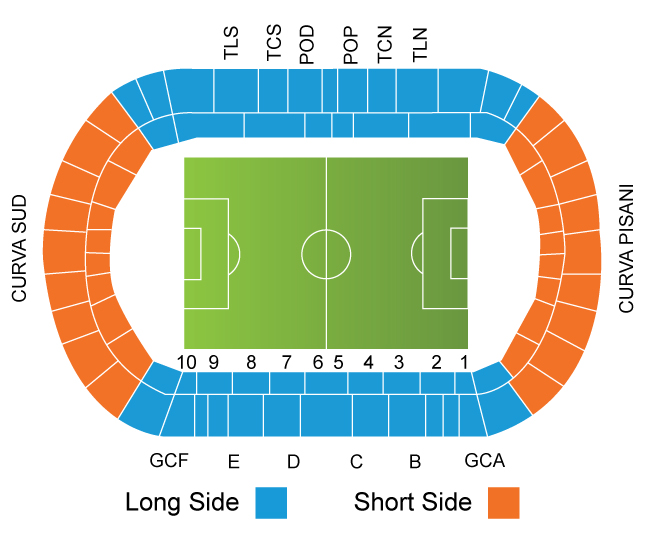 Stadio Atleti Azzurri d'Italia Seating Plan