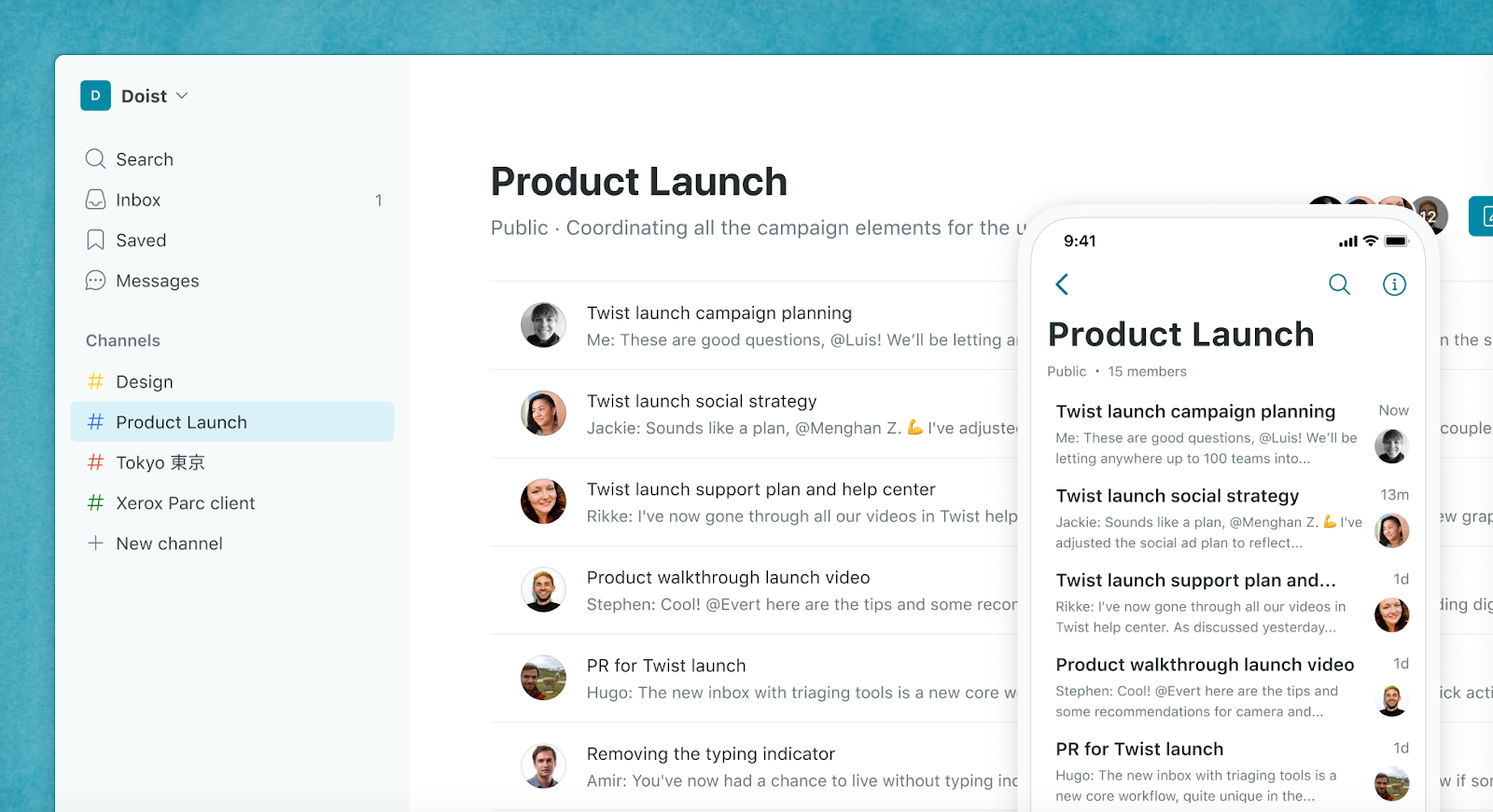Twist is an ideal communication software for asynchronous team