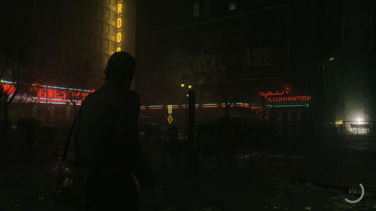 An in game screenshot of Alan Wake in the Dark Place from Alan Wake II. 