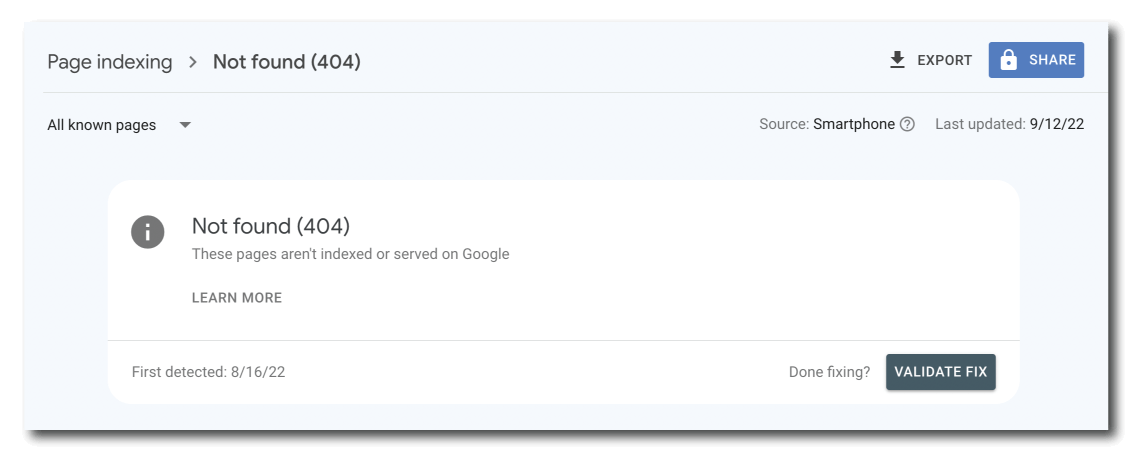 Google search console issues