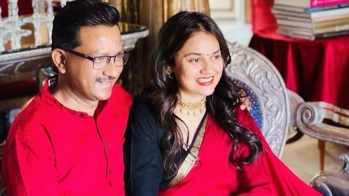 Tina Dabi with his Husband IAS Pradeep Gawande